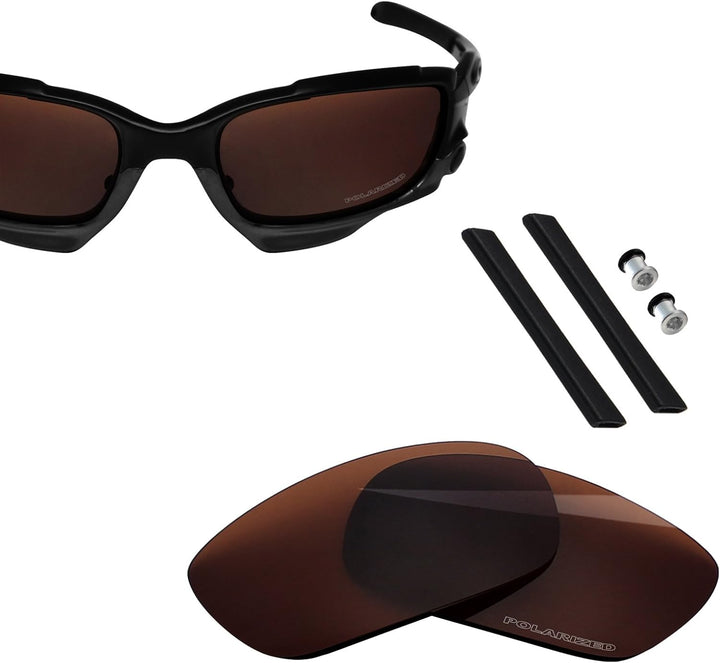 BlazerBuck Anti-salz Polarisierte Ersatzgläser für Oakley Jawbone Racing Jacket Bernstein Polarisier
