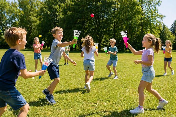 24er Fangbecher Set 13 cm – Fangball Spiel Kinder – Wurfspiel Geschicklichkeitsspiel – Mitgebsel Kin