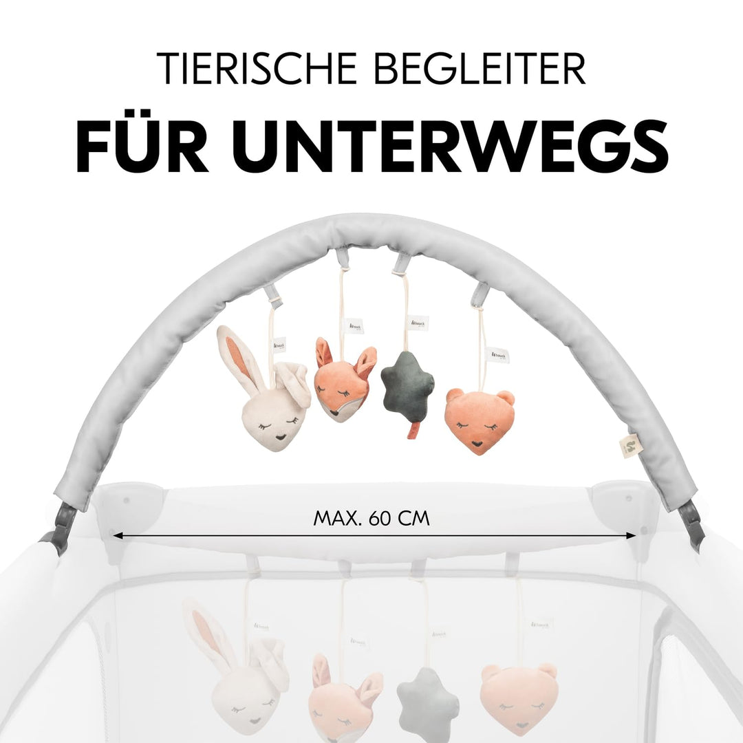 hauck Baby Spielbogen für Reisebetten, Waldtiere - Kompatibel mit Dream N Play Plus, Sleep N Play Go