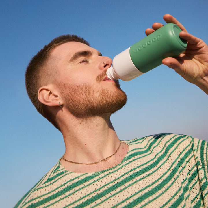 Dopper Steel Trinkflasche 350ml, 490ml, 800ml, 1.1L - Edelstahl Flasche - BPA freie Wasserflasche, 1