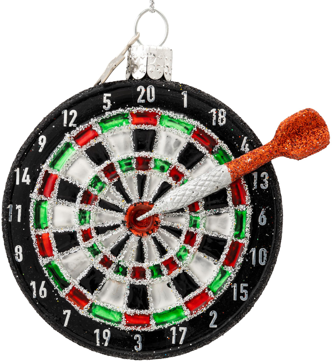 SIKORA Dartboard besondere Weihnachtskugel Glas Christbaumschmuck Deko Figur Weihnachten Anhänger Or