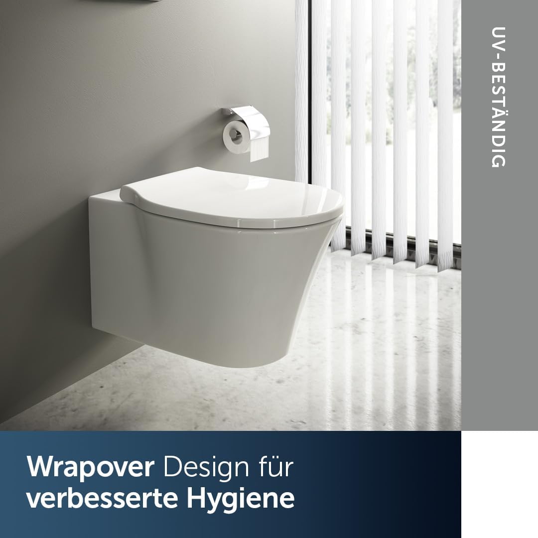 Ideal Standard E036701 WC-Sitz Wrapover ohne Softclosing Weiss, Wrapover ohne Softclosing Weiss