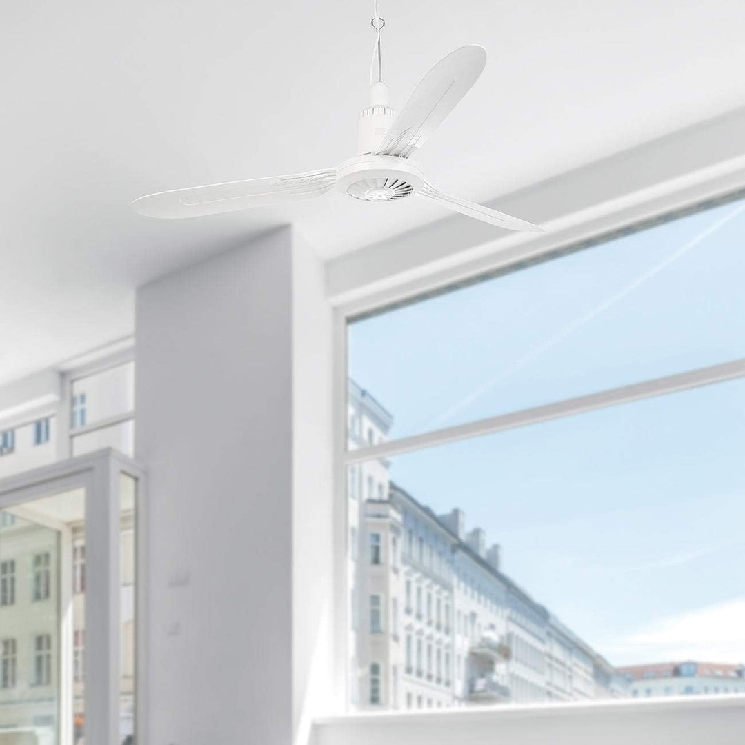 Sichler Haushaltsgeräte Deckenventilator: Mobiler XXL-Decken-Ventilator, 3 Flügel, Timer, Haken, 105