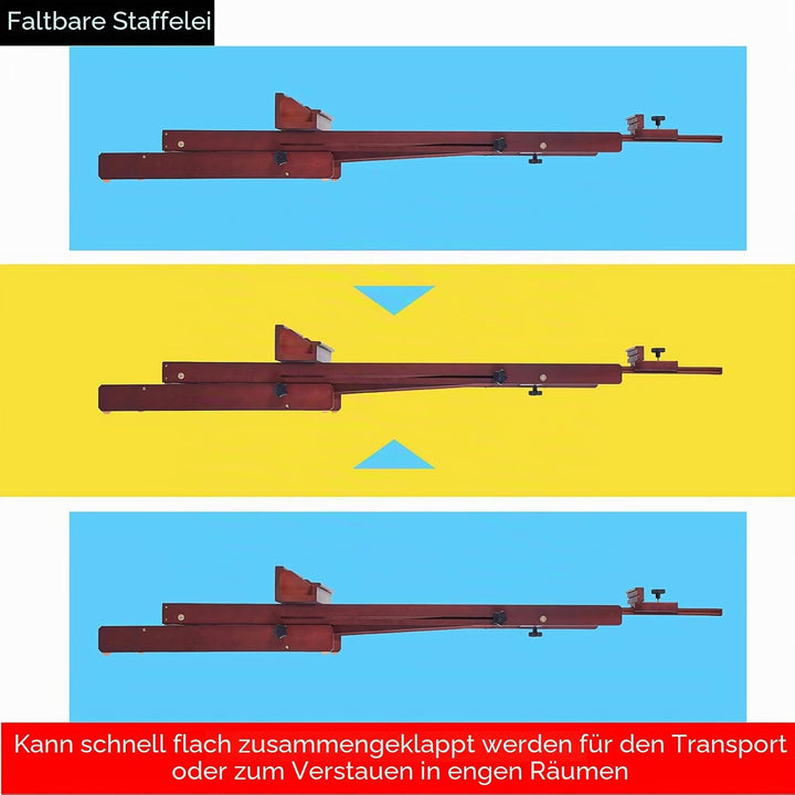 MEEDEN Walnuss Grosse H-Rahmen Studio Staffelei, Massive Buche Staffelei für schwere Beanspruchung,