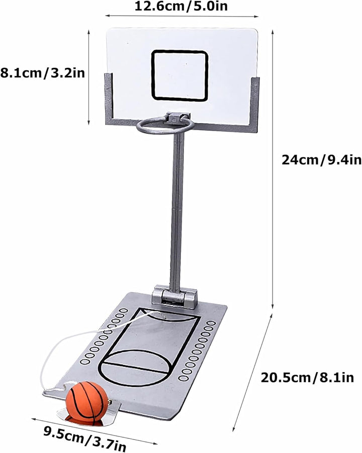 Mini Tisch Basketball, Tischbasketball aus Metall Schreibtisch Spielzeug Zusammenklappbarer Tischkor