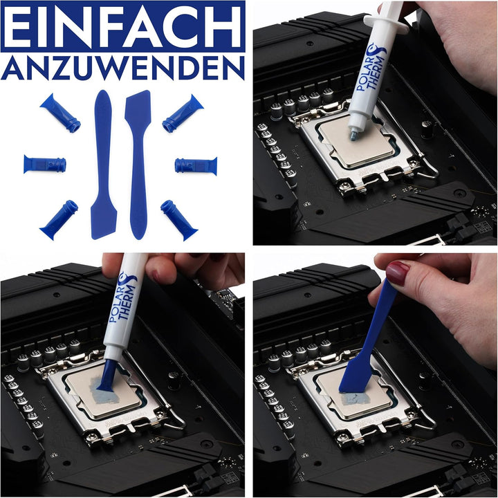 Polartherm X-10 - By Thermal Grizzly - 40g - Wärmeleitpaste für CPU & GPU - Sehr hohe Wärmeübertragu