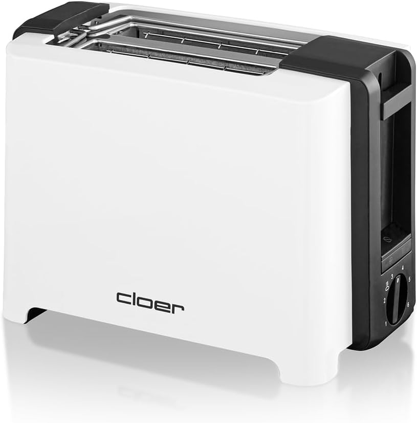 Cloer 3531 Full-Size Toaster für 2 XXL Toastscheiben, 750-900 Watt, Toast-Check-Funktion, Brötchenau