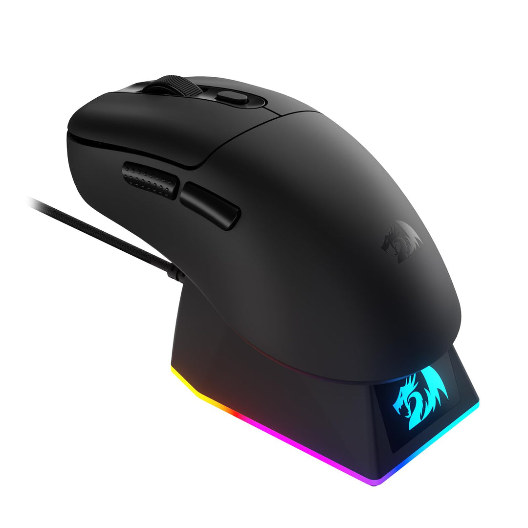 Redragon M998 - Leichte Wireless Gaming Maus mit RGB Magnet-Lade Dock, BT/2.4G Wireless/Kabelgebunde