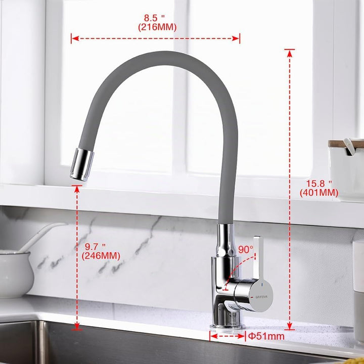 GRIFEMA GRIFERÍA DE COCINA-G4002-9 | Küchenarmatur - Wasserhahn Küche mit Flexibler Auslauf, Hoher A