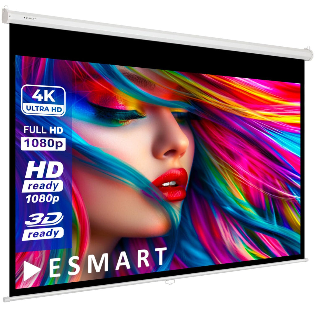 ESMART Economy EXR Rollo-Leinwand [Grössenauswahl] 140 x 79 cm (63") | Format 16:9 | Heimkino Beamer