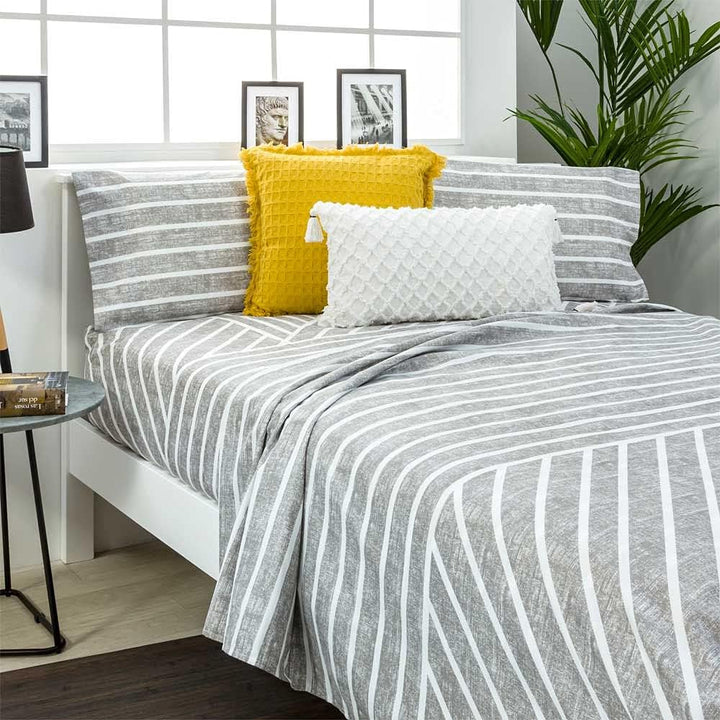 COTTON ARTean Bettwäsche-Set Torreta, 90 x 190/200 cm, hypoallergen. Cama 90 X 190/200 Grau, Cama 90