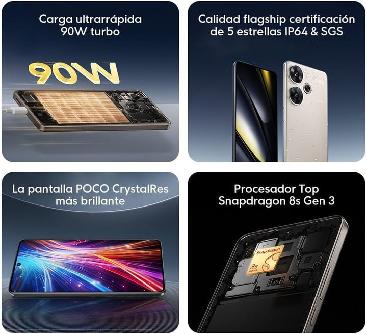 Xiaomi Poco F6 12 GB + 512 GB Smartphone Snapdragon® 8s Gen 3, Flow AMOLED Display 120 Hz, 5000 mAh