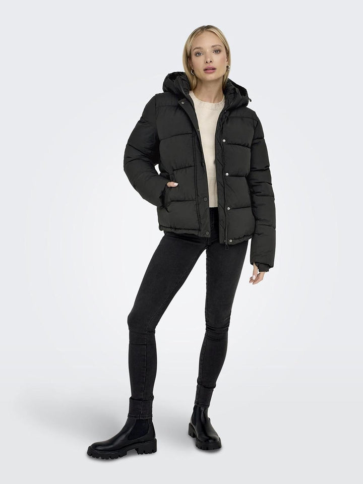ONLY female Daunenjacke Stehkragen Steppjacke L Schwarz, L Schwarz