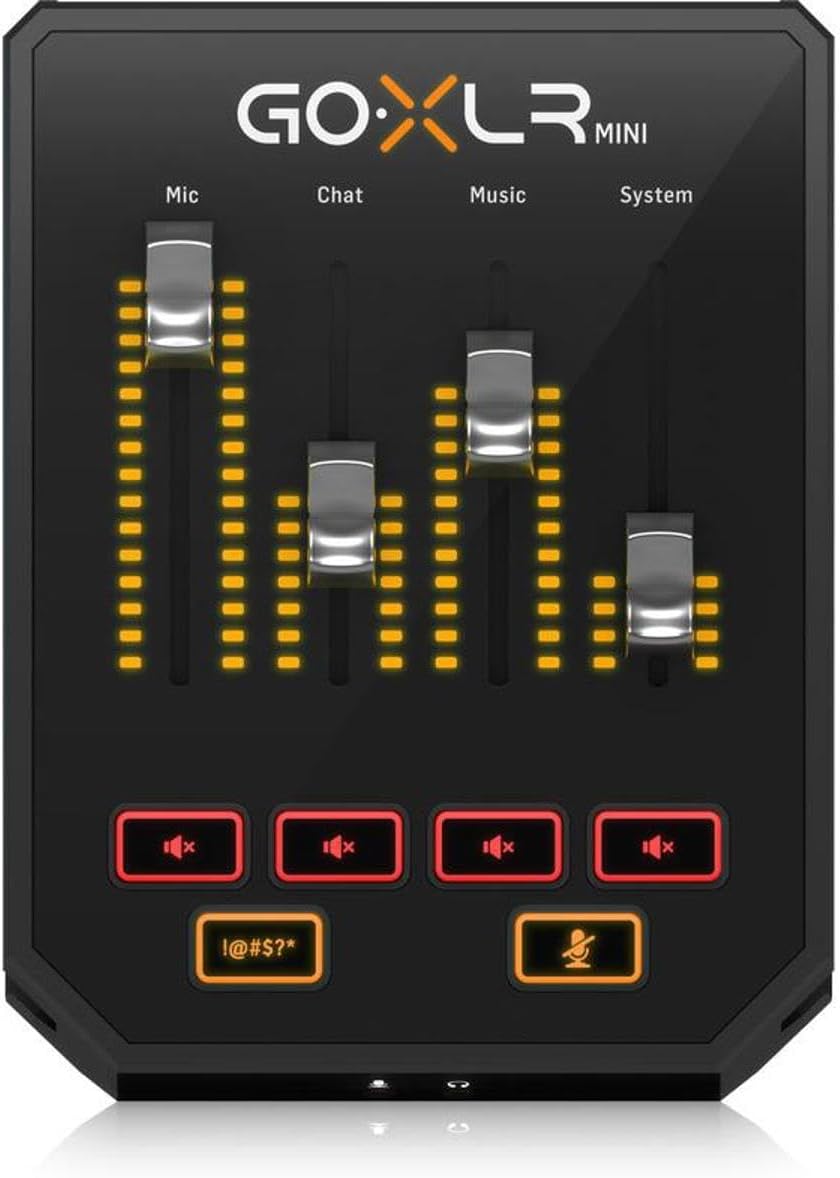 TC Helicon GoXLR MINI Online-Broadcast-Mixer mit USB-/Audio-Schnittstelle und Midas-Vorverstärker, 9