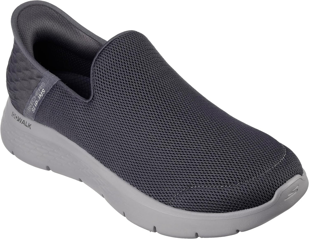 Skechers Herren Go Walk Flex Hausschuh, Dark Grey Textile