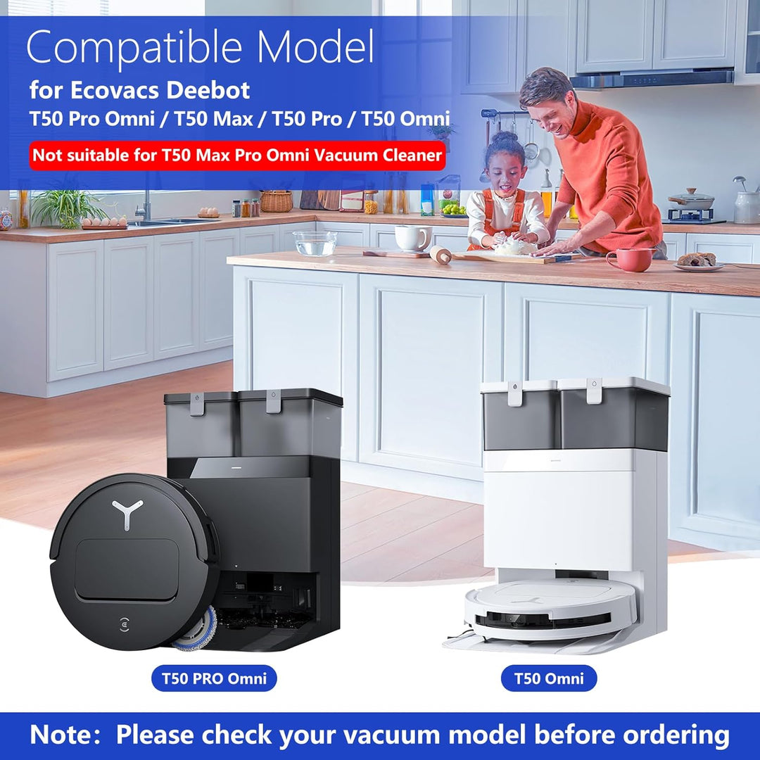 16 Stück Ersatz-Zubehör-Set für Ecovacs Deebot T50 Max/T50 Pro/T50 Omni/T50 Pro Omni Staubsauger, Ha