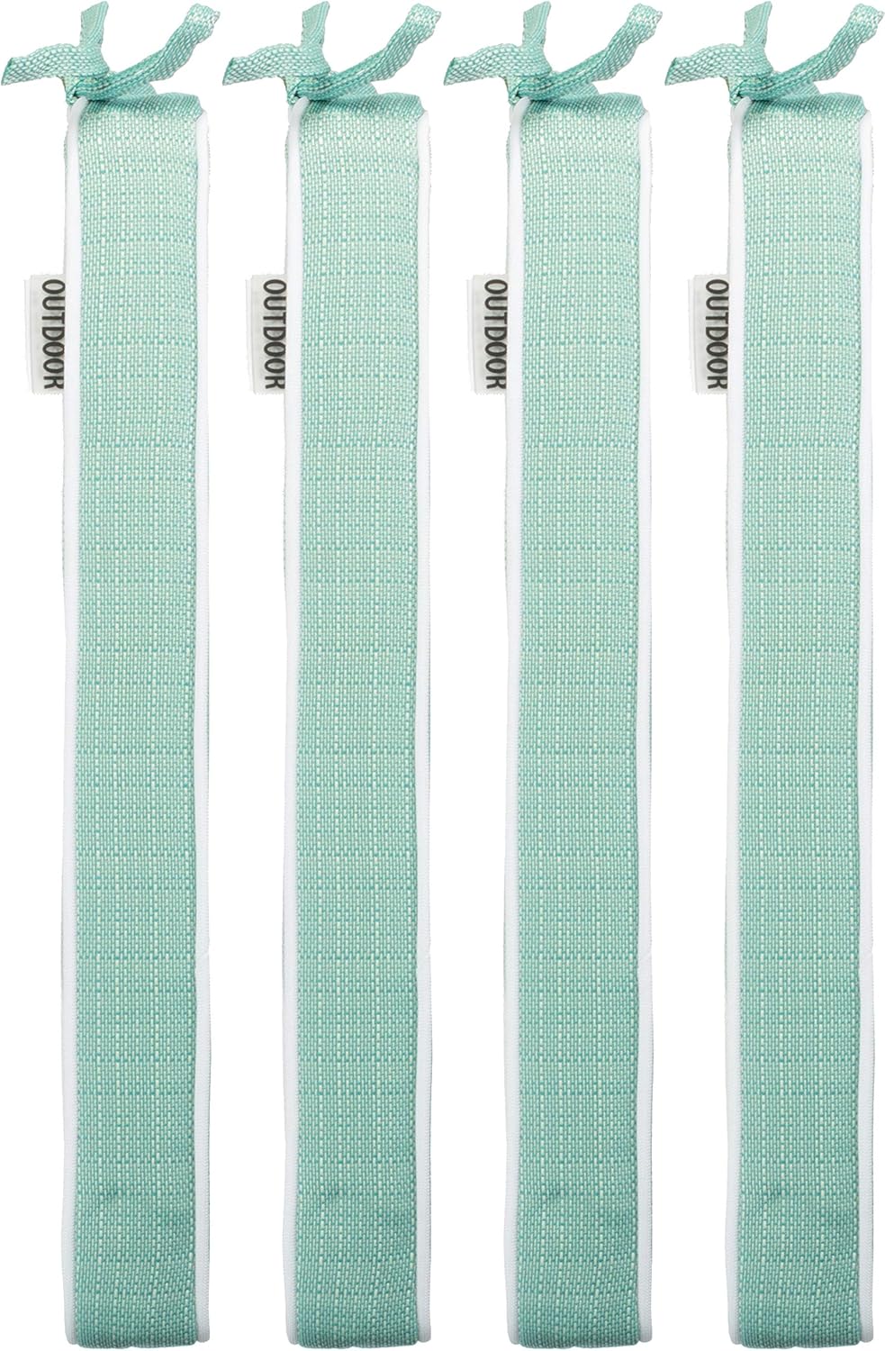 Brandsseller 4er Set Sitzkissen 40x40x4 cm – Wasser- & schmutzabweisende Stuhlkissen mit Bindebänder