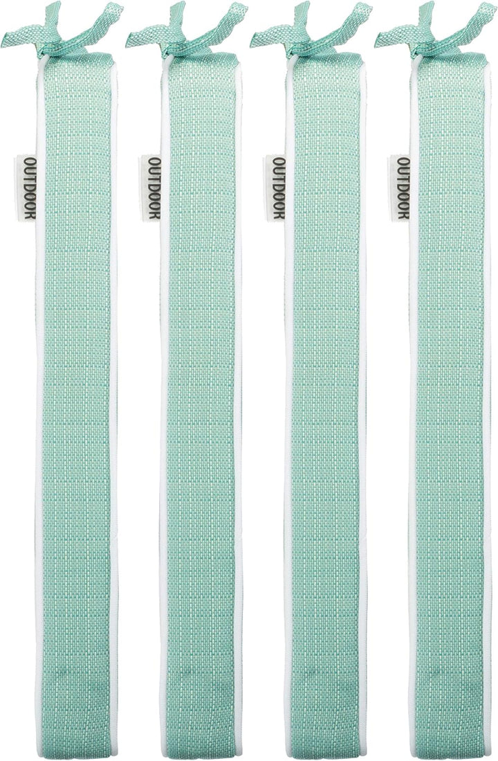 Brandsseller 4er Set Sitzkissen 40x40x4 cm – Wasser- & schmutzabweisende Stuhlkissen mit Bindebänder