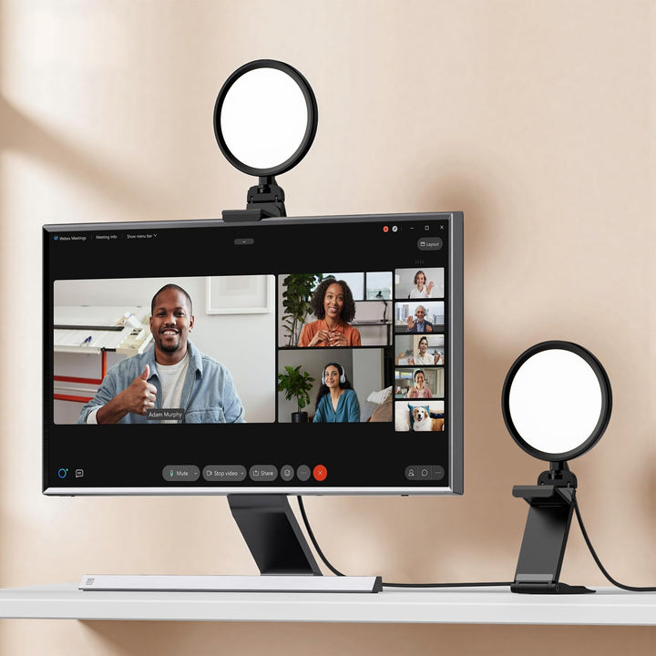 Ringlicht Laptop 5" Videokonferenz Licht,LitONES Premium Streaming-Licht mit 5 Lichtfarben+10 Hellig