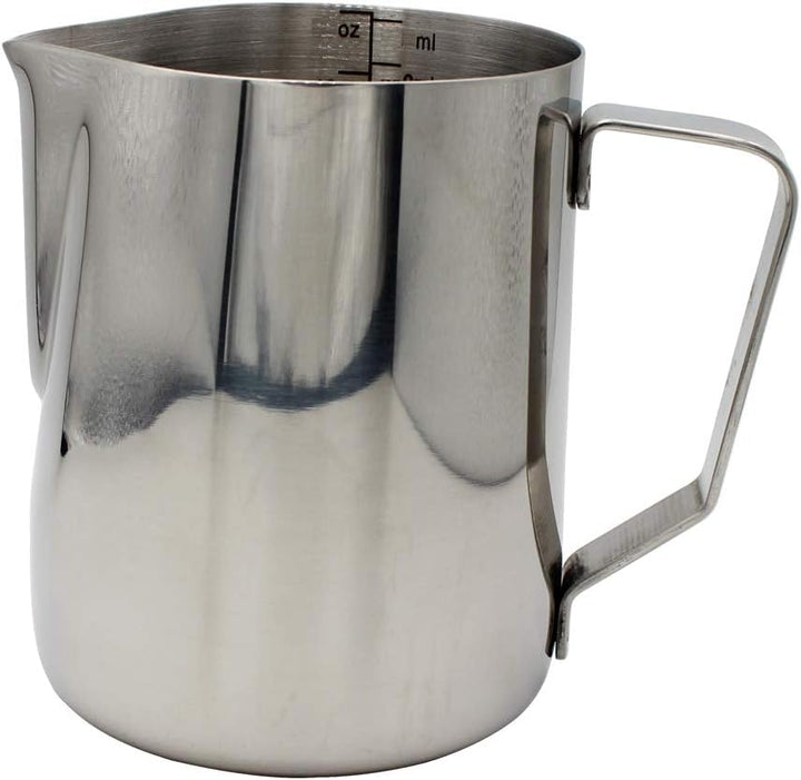 Abcsea 1 Stück Milchschaumkrug, Pitcher Krug Edelstahl, Schaumbecher für Kaffee und Latte Art, Schäu