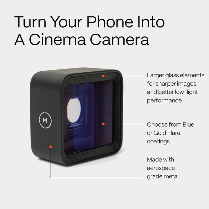 Moment 1.33x Anamorphic Mobile Lens | anamorphotisches Objektiv für Smartphone-Kamera | Kompatibel m