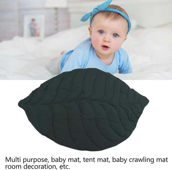 Baby-Baumwollspielmatte Kinderzimmerteppich Krabbelunterlage Blatttyp Bodenkissen Teppich Baby-Aktiv