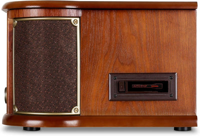 Auna Plattenspieler mit Lautsprecher, Retro mit Bluetooth und 3 Geschwindigkeiten, Schallplattenspie