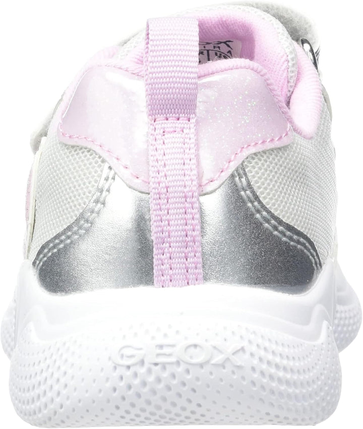 Geox Mädchen B Sprintye Girl A Sneakers 20 EU Silver Pink, 20 EU Silver Pink