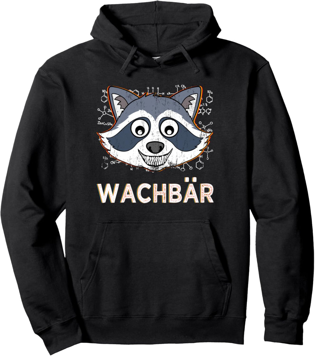 Hardtekk und Tekkno Hardcore Gabber Musik Techno Wachbär Pullover Hoodie