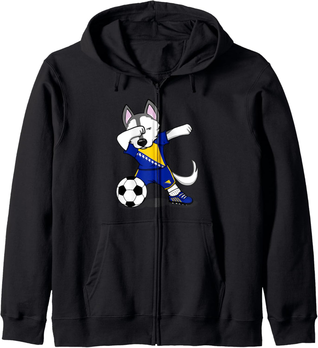 Dabbing Husky Dog Trikot Bosnien und Herzegowina Kapuzenjacke