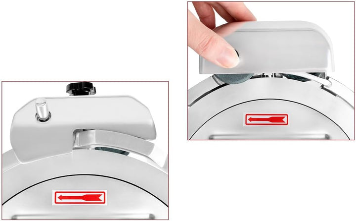 Beeketal 'Profi 250' Aufschnittmaschine mit Ø 250 mm Spezialmesser (glatte Schneide), Schnittstärke