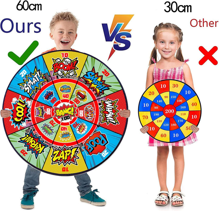 Superhelden Geburtstag Mitgebsel,Dartscheibe Kinder,Indoor Outdoor für wurfspiel Kinder,klettballspi