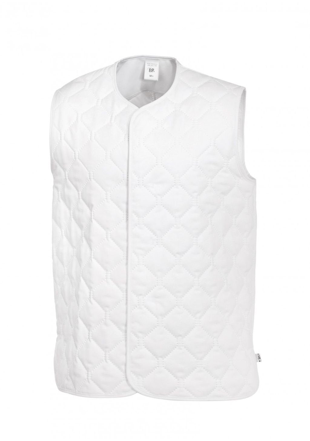BP 1683-665-21-2XLn Unisex-Steppweste, Ärmellos, V-Ausschnitt, 500,00 g/m² Stoffmischung, weiss, 2XL