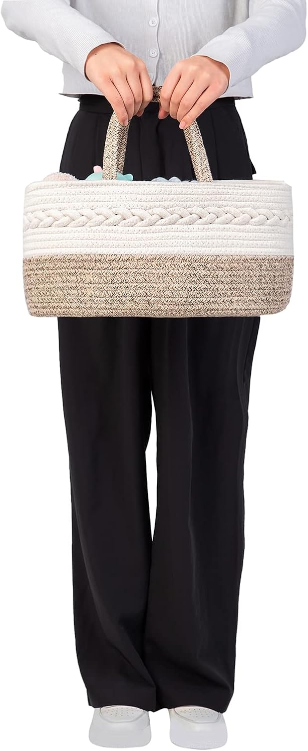 YeaYee Baby Windel Caddy Organizer，Multifunktionale Aufbewahrungsbox für Windeln， mit wechselbaren F