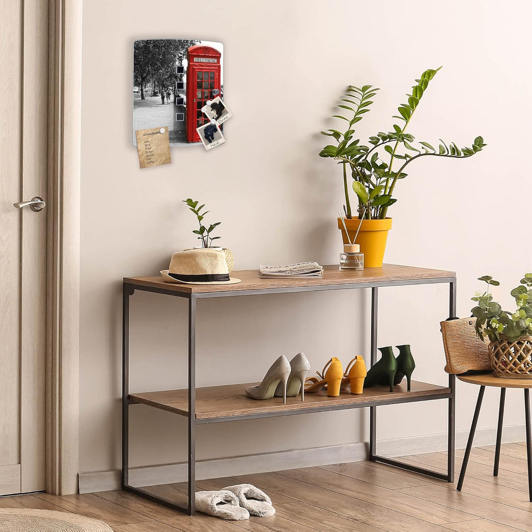 banjado® Design Schlüsselkasten aus Edelstahl Motiv London Telephone für 10 Schlüssel - Schlüsselsch