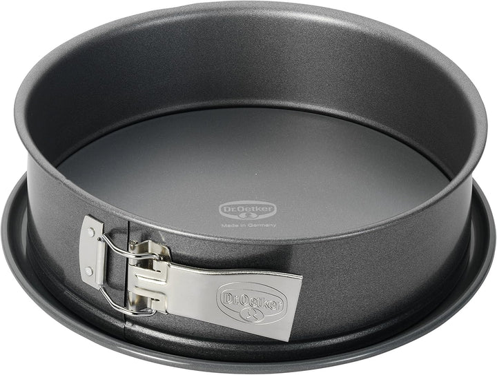 Dr. Oetker 2601 Oetker Spring-/Kuchen-/Backform, Ø 26 cm, grau & Kastenform 30 cm Back-Liebe Emaille