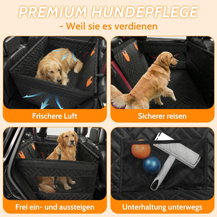 Hunde Autositz Rückbank für Mittlere und Kleine Hunde — Extra Stabiler, Passagierfreundlicher & Wass