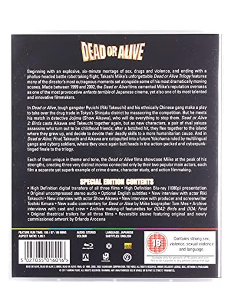 Dead or Alive Trilogy, Blu-ray