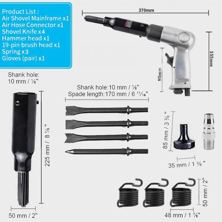 Nadelentroster,Druckluft Nadelentroster,Druckluft Entroster,11pcs Rostentferner Ersatzkopf 4500U/min