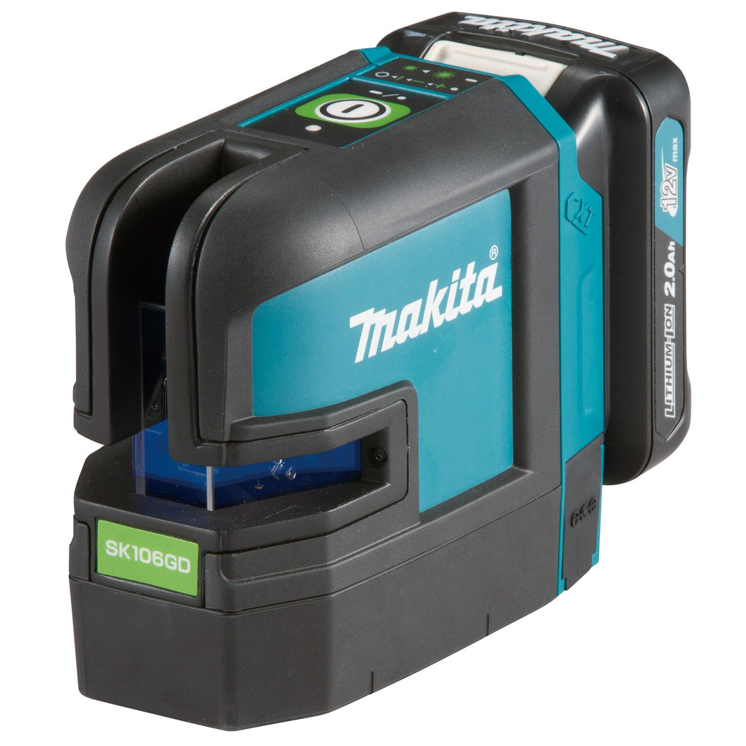 Makita SK106GDZ Akku-Kreuz Linienlaser grün 12 V max. (ohne Akku, ohne Ladegerät) 4-Punkt-Projektion