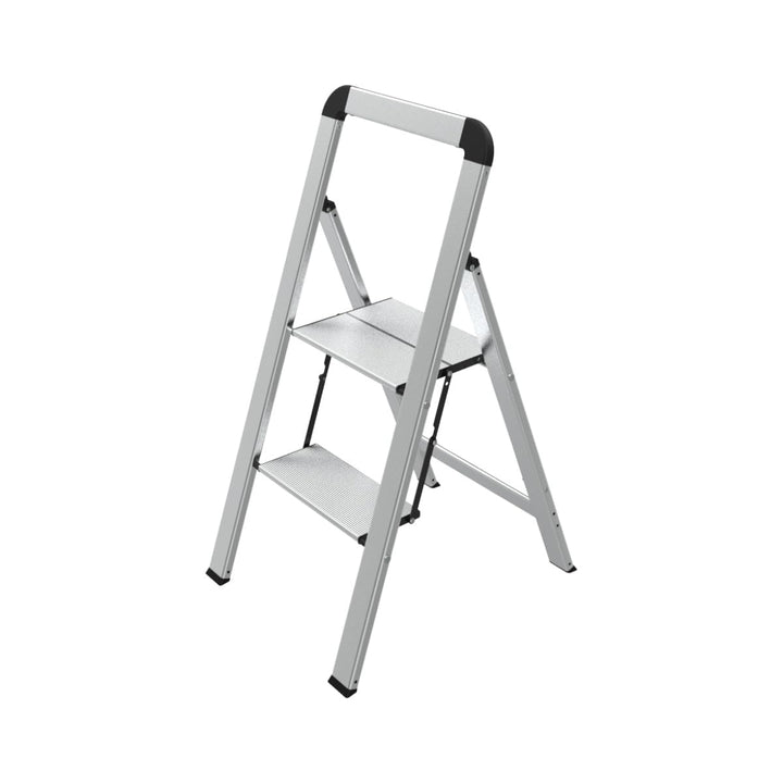 Mephisto Trittleiter Klappleiter Stufenleiter Haushaltsleiter flach aus Aluminium inkl. Anti Rutsch