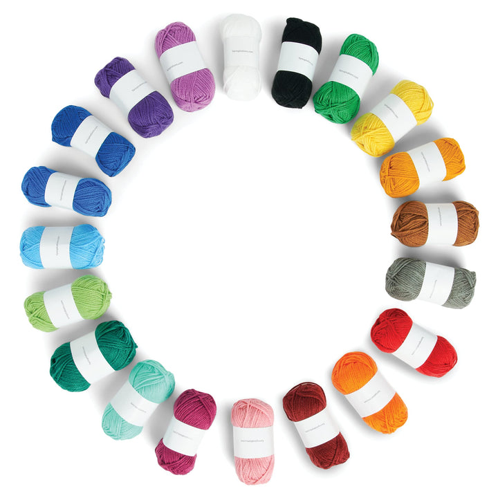 Caron® Little Crafties™ 20 verschiedene Acryl-Garnknäuel, je 63 m, für Strick- und Häkelprojekte, Mu