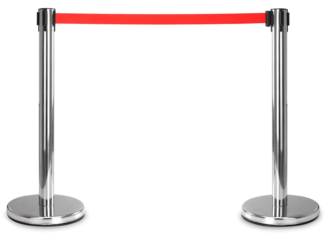 Stagecaptain PLS-200S Absperrständer Personenleitsystem Paar (2 Stück Absperrpfosten, Hotel, Ausstel