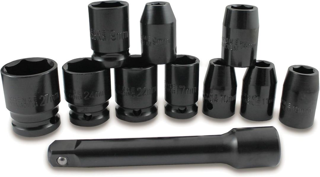 Bituxx® Druckluft Schlagschrauber Radschrauber Set 17-teilig mit Transportkoffer Pneumatik Luftdruck