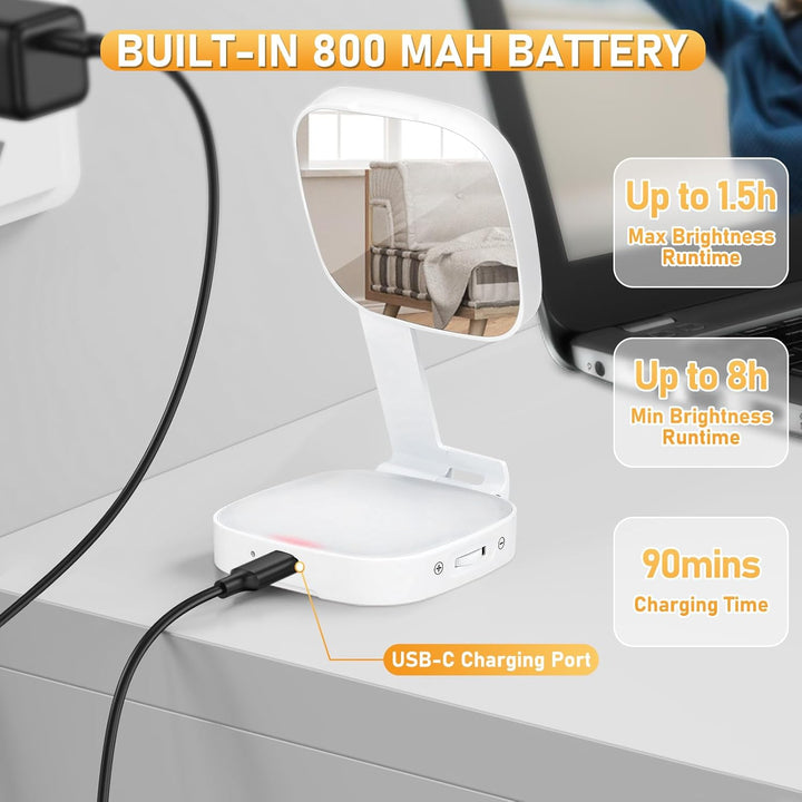 Magnetische Selfie-Licht, 3-in-1 LED Handy Licht Kompatibel mit iPhone MagSafe, CRI95+ 360° Falten F