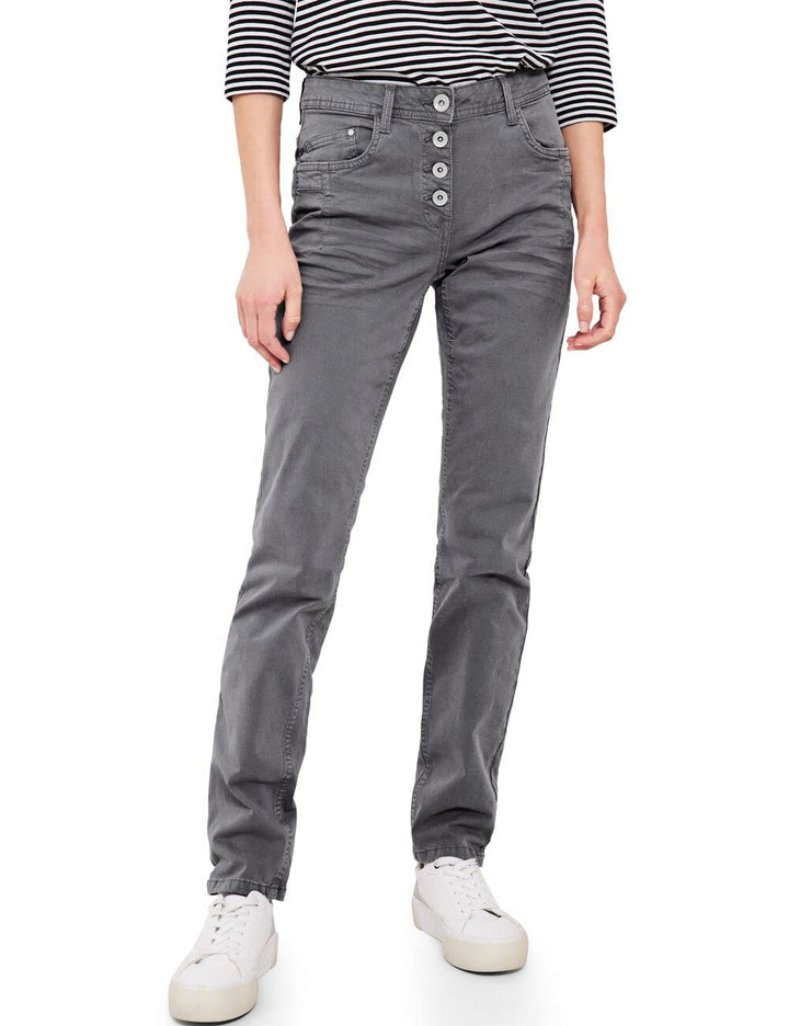 Cecil Damen Baumwollhose Loose 25W / 30L Cool Grey, 25W / 30L Cool Grey