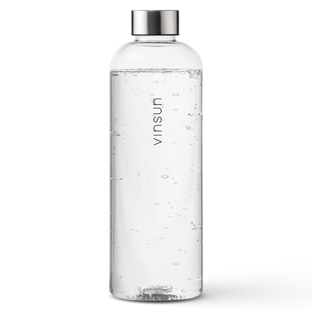 VINSUN Trinkflasche 650ml, 1000ml, 1500ml - auslaufsicher, Kohlensäure geeignet, BPA frei, Tritan -