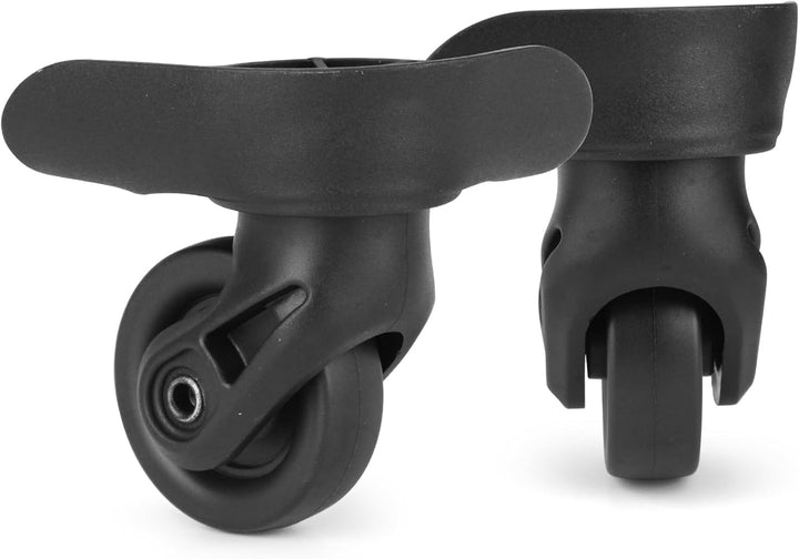 GUGULUZA Ersatzräder für Weichschalen Hartschalen-Koffer Gepäck und Reisekoffer,Paare, Schwarz (W237