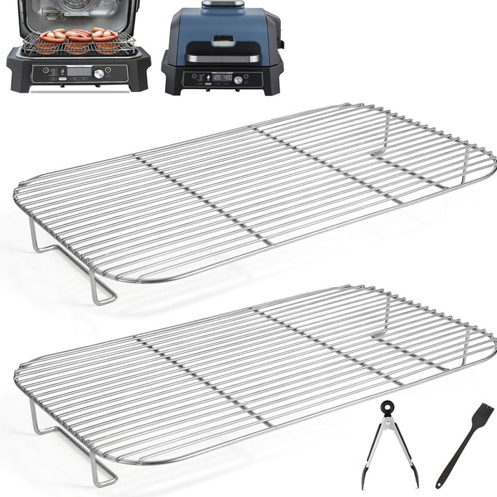 2 Stück Grillrost Edelstahl für Ninja Woodfire OG850EU OG901EU Ninja Woodfire XL Rost kompatibel mit