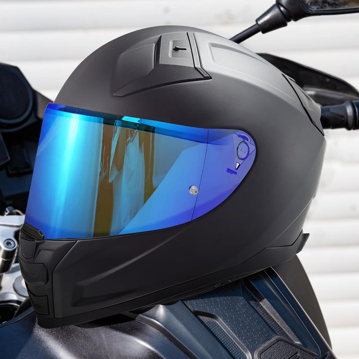 VCOROS Motorradhelm Visier,Motorrad Windschutz Helm Objektiv Visier,Helmvisier für FF811/VECTOR II/C